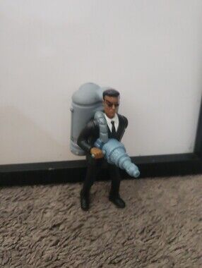 2002 Alien Blastin' Agent J Jay 4" Burger King Action Figure #5 Men In Black 2